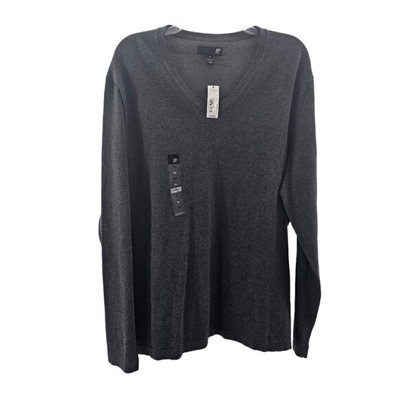 J. Ferrar Men’s V-Neck Charcoal Gray Cotton Nylon Pullover Sweater Size XL NWT - Picture 9 of 12